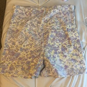 Multi colored biker shorts